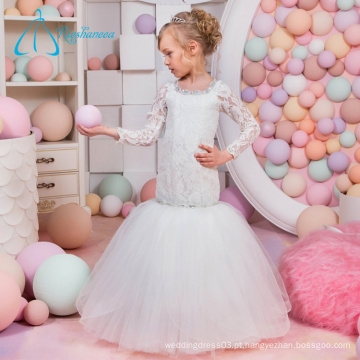 Lace Sequined Beading Flower Girl Vestidos para o casamento